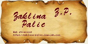 Žaklina Palić vizit kartica